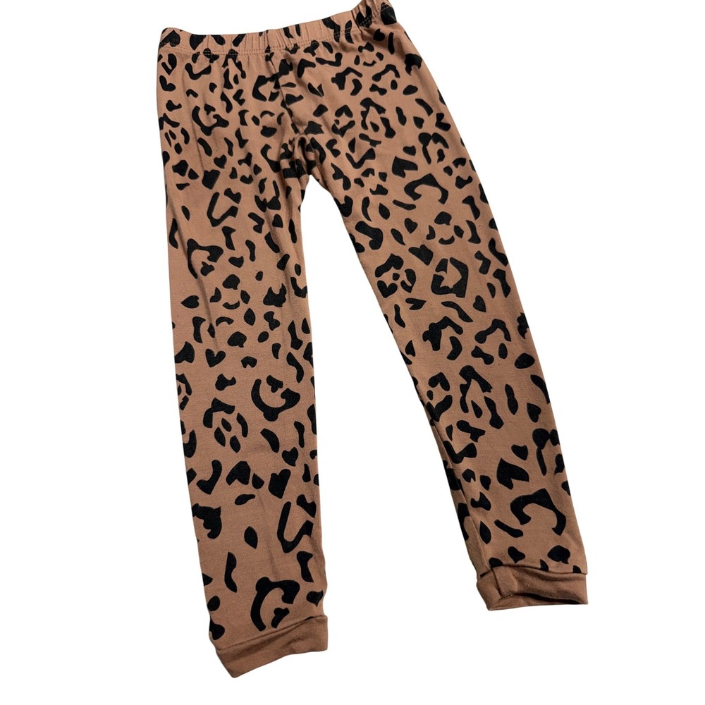 Kyte Baby Leggings/joggers Brown Leopard Print Bamboo EUC Cute Neitral 18-24M